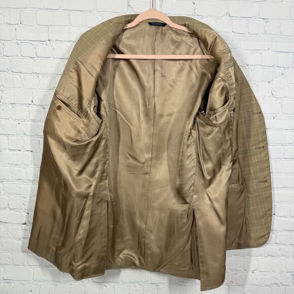 Vintage Brooks Brothers Houndstooth Blazer Mens Size 42L Plaid Wool Sports Coat - Picture 9 of 14